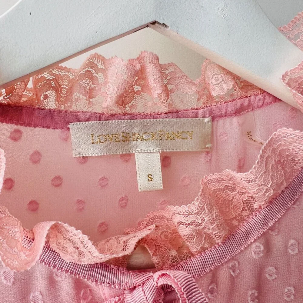 ❤️ Love Shack fancy Amber dress in Eros sheer pink, Size S - Picture 7 of 12